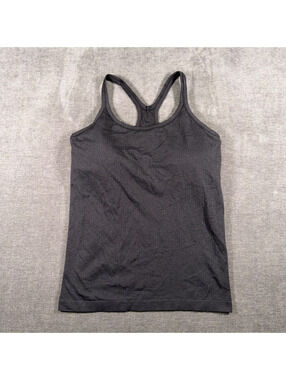 Lululemon Ebb to Street Tank Size 12, Black Ribbed Racerback Athletic Top